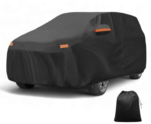 X AUTOHAUX Funda de Coche para Toyota BZ4X 210D-PU para Exteriores, Cubierta Completa para Todo Tipo de Clima, Impermeable, Resistente al Viento, protección contra el Sol, la Lluvia, la Nieve, con