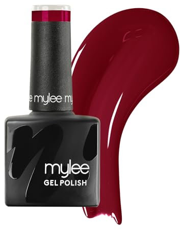 Mylee Esmalte de Uñas Gel Semipermanente 8ml [Kiss Kiss] - Manicura y Pedicura UV/LED, Uso Profesional y Doméstico, Larga Duración, Fácil de Aplicar [Red Range] Vegan & Cruelty Free