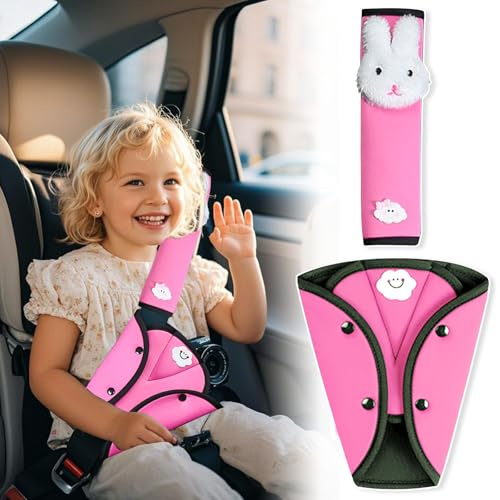 Coussin Ceinture Securite Enfant, Voiture Ceinture de Sécurité Coussinets d'Epaule, Coussinets de Ceinture de Sécurité Amovibles de Haute Qualité pour Garçons et Filles