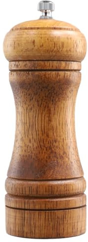 Molinillo de Pimienta y Sal de Madera, Molinillos de Especias, Molinillo de Especias de Madera, Ajustable y Manual para Granos de Pimienta y Sal Marina Gruesa Diseño Elegante y para Cocina Barbacoa ﻿