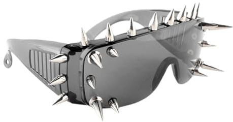TEMOOUES Oversized Spiked Shades Lightweight Trendy Shades for Travel Shows Music Festival Shades Supplies