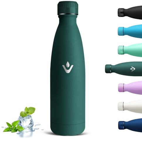 Grsta Borraccia Termica 750ml, Borraccia Palestra, Riutilizzabile Borracce Termiche Senza BPA, Borraccie Acciaio Inox Senza Perdite, Isolato Sottovuoto, Bottiglia Termica per Caffè, Corsa, Ufficio