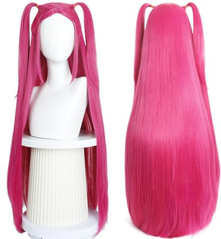 Perruque Miira Huntters, Miira Perruque Pour Les Fans, Cheveux Longs Droits Wig, pour Halloween et Carnaval (B)