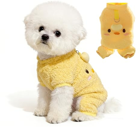 Costume caldo per animali domestici, felpa con cappuccio per cani e gatti, felpa morbida con anello a D, cappotto invernale caldo, comodo e traspirante per animali domestici, abbigliamento cosplay