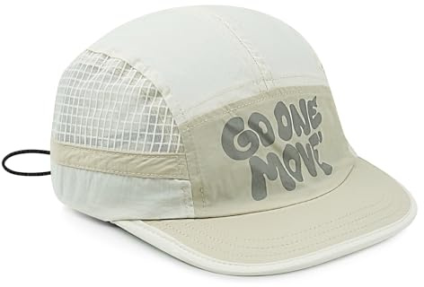 Clakllie Quick Dry 5 Panel Running Hat Breathable Mesh Hat Short Peak Hats Short Brim Baseball Cap Sport Cap,BSSD2504-Beige