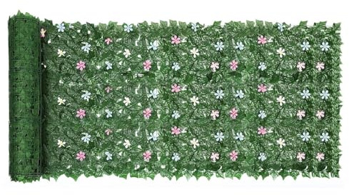 Generico Rotolo Siepe Artificiale ederas, Recinzione Privacy in ederas Artificiale, 10x3 Ft, Antiriflesso UV, Tagliabile, per Patio Balcone Giardino Sfondo Matrimonio