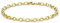 CARISSIMA Women's 9 ct Yellow Gold Hollow 4 mm Oval Belcher Chain Bracelet of Length 19 cm/7.5 Inch