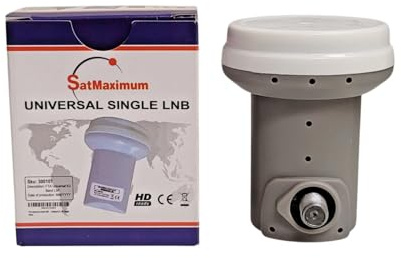 Universal Single LNB 0.1db Polarized HD Digital Satellite Signal Receiver for Dish Antennas – High Gain, Low Noise, Weatherproof Design