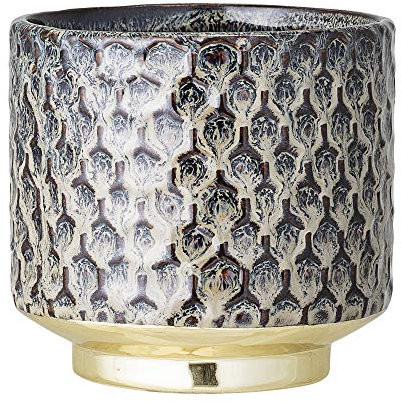 Bloomingville Pot de Fleurs, Bleu foncé Céramique