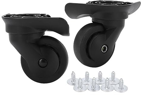2 Stück A52 Koffer Rollen Gepäck Schwenker Rad Ersatz Schwarz Reise Zoll Box Poröse Räder Lockbox Spinner Rad Reparatur Zubehör Koffer Universal Rad Räder Ersatzrollen Gepäckkoffer