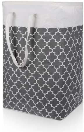 Allinside Cesto Portabiancheria da 70 Litri con Manico, Cesto Biancheria Pieghevole e Indipendente per Riporre Vestiti o Giocattoli in Camera da Letto, Bagno e Soggiorno, V030LHMLIN