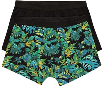 JP 1880 Herr höftbyxor med Flexnamic Waist, blommig, DP boxershorts för herr, Svart, 3XL
