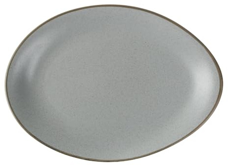 Holst Porzellan RT 536 - Fuente ovalada de porcelana (36 x 27 cm, granito gris, 36 x 27 x 4 cm, 1 unidad)