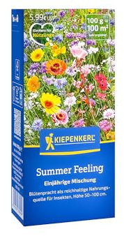 Kiepenkerl Blumensamen-Mischung Summer Feeling 1078000 - Blumenpracht als reichhaltige Nahrungsquelle für Insekten - Wildblumensamen, Blumenwiese
