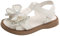 Chaussure Fille,Filles Robe Chaussures Strass Fête De Mariage Princesse Usage Quotidien pour Tout-Petit À Grands Enfants Sandales Bout Carré Fille (White, 31 Little Child)