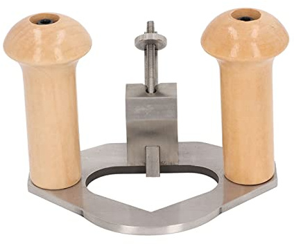 Cryfokt Avion de Routeur Manuel Durable, Palette/aile en Acier Inoxydable, Réglable, pour le Travail du Bois, Poignée en Pin