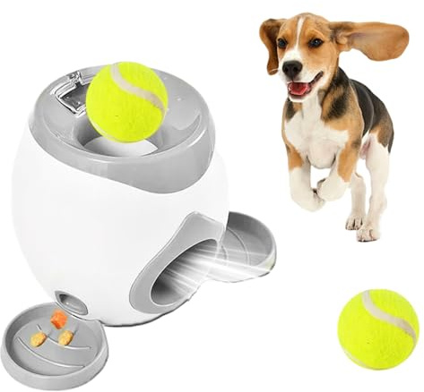 Hbbgdiy Lanzador automático de Bolas para Perros Dispensador de golosinas para Perros no eléctrico con Resorte Juguete Interactivo de enriquecimiento para para Mascotas pequeñas y Medianas Que en