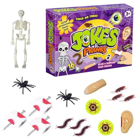 Joke Toy - Novelty Prank Trick Props, Fun Gag Joke Items for Playing Practical Jokes, Perfect for April Fools Birthday Parties, School Office Travel Classroom Dormitory Entertainment and Fun