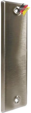 markiso® Rolladengurt Abdeckung geschlossen, Rollladenblenden in Edelstahl, Gurtabdeckung 185mm, Gurtwicklerblende ohne Gurtauslass | 1 Stück