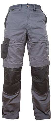 Jah 1110 Cargo Pantaloni alla zuava, Cordura, Grigio/Nero, Taglia 52, 5 pezzi