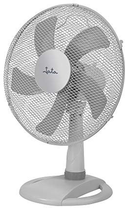 Jata JVVM3026 Ventilador de mesa con 3 velocidades. Oscilación automática y cabezal inclinable. 53 cm de altura. Rejilla de metal protectora trasera y delantera