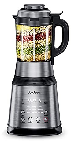 Joydeem Countertop Blender VK-1802, Cooking Blender for Soy Milk Soup Porridge and Milkshake, Juicer with Vacuum Pump, Support Pre-set & Keep Warm, 59Oz,1000W, Black