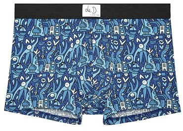 HOM Boxer Voyages, Collab: Imprimé Bonhommes Bleus, M