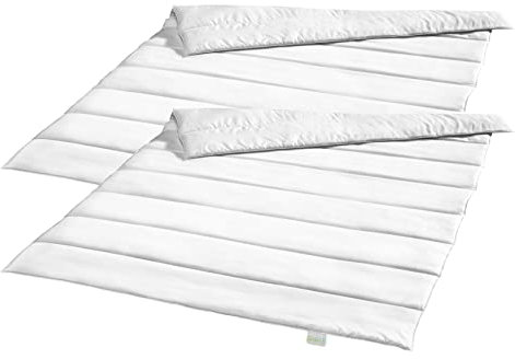 Bodyprotect Ecoline 2er Set Bettdecken 135 x 200 cm, medium Ganzjahresdecken, Bettwaren Set aus 100% Mikrofaser, waschbar, Allergiker geeignet, Steppdecke, weiß