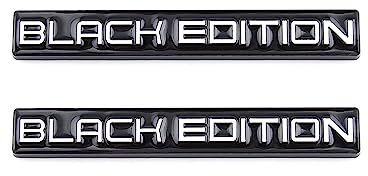 Generic Black Edition Metall Emblem (Schwarz Weiß, Auto Universal Passform)