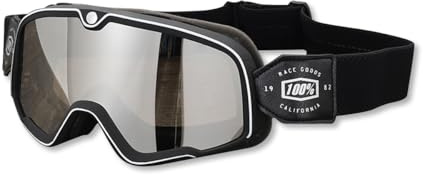 OLYSPM Occhiali Motocross,Occhiali Moto Vintage con Lenti UV e Imbottitura in Schiuma,Design Regolabile Adatto a Diversi Stili di Casco
