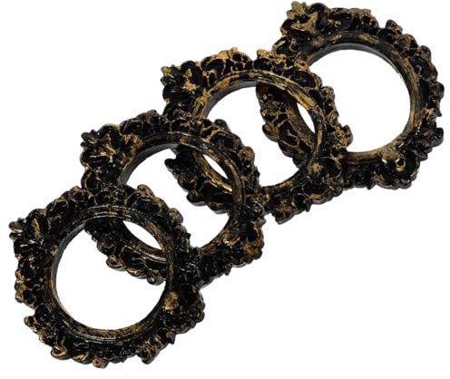 4Pcs Retro Photo Frame Picture Ornament Vintage Small Gothic Frames Make Your Own Photo Mini Resin Jewelry Display Frame for Tabletop Display Photos Paintings Landscape Artwork