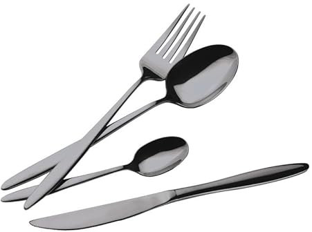Berlinger hus bestickset rostfritt stål 24 stycken polerad svart | snygg, hög kvalitet och elegant