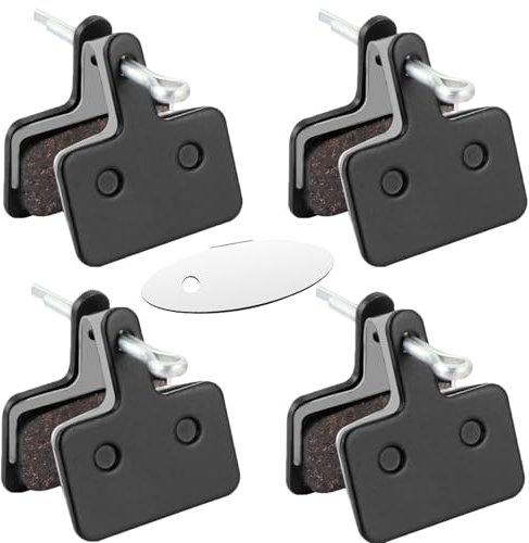 4 Paar Bremsbeläge Fahrrad Scheibenbremse mit Fahrrad Scheibenbremsbeläge Einstellwerkzeug Disc Brake Pads B01S,Fahrrad-Bremsbeläge für Shimano TRP Tektro Deore Br-M575 M525 M515 T615 T675 M505 M495