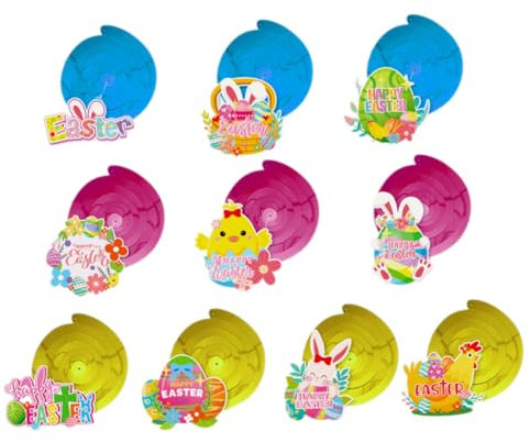 GARVALON Satz Hängende Wirbel Ornamente Dekorative Anhänger Für Party Zubehör Zum Aufhängen Geeignet Für Fenster Und Decke Hübsche Osterdeko Draußen