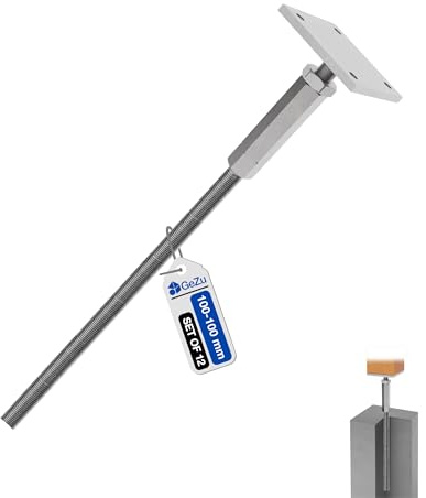 GeZu Impex Supporto per Pali Regolabile 100 x 100 mm Set di 12