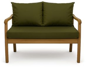 Setgarden® Trädgårdsbänkdyna med ryggstöd - SET - Dubbelsidig kudde för gunga och bänk - Finns i olika färger och storlekar (Grön, 130x60x50 cm)
