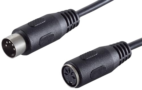 Cable de audio con conector de 5 pines y extensión DIN de 5 x 1,5 m, ideal para equipos de estudio de instrumentos musicales de alta fidelidad.