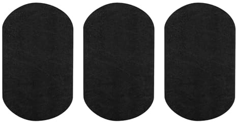 QUARKZMAN 3pz Toppe Termoadesive, Toppa Velluto Per Gomiti E Ginocchia, Per Riparazione Tessuti Abbigliamento Maglioni Pantaloni Camicie, 7x4 Nero