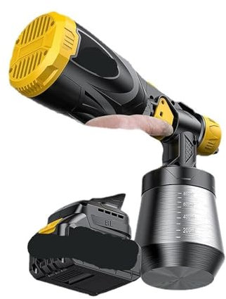 Pistola de pintura, Pulverizador de pintura eléctrico inalámbrico for látex y revestimientos, pistola pulverizadora doméstica de alta atomización con batería de 21 V, Alisador de Pintura