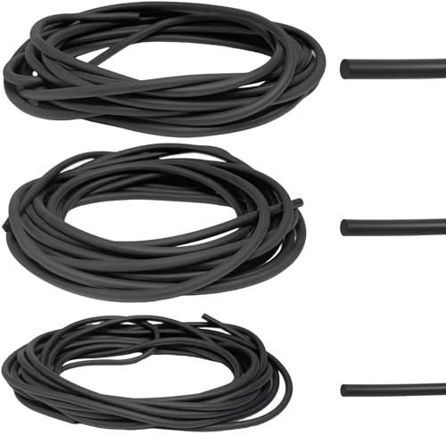 15 m de cordon d'étanchéité pour joints, diamètre : 4 mm/5 mm/6 mm, en polyéthylène, noir, cordon de remplissage, bande d'étanchéité, profilé de remplissage pour crevassement, joint, béton