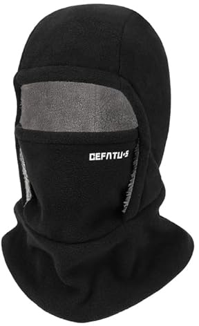 AYPOW Winter Thermal Fleece Balaclava Unisex, Warm Windproof Ski Mask Face Cover, Multifunctional Winter Hat Hood with Neck Warmer Snood for Men Women, Outdoor Sports Cap for Running Cycling Hiking