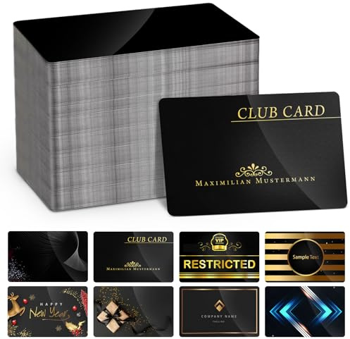 300 Pack Metal Business Cards Blanks Anodized Aluminum Blanks Name Card Laser Engraving Blanks for Laser Engraving DIY Cards Gift Cards VIP Cards Membership Cards Office Name Cards(Thickness 0.2 mm)