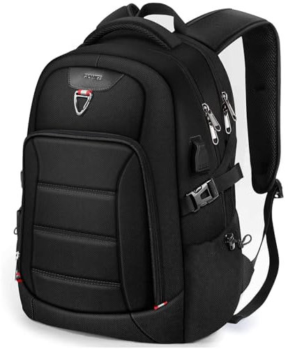 HOMIEE Rucksack Schule Schulrucksack Jungen Teenager 17,3 Zoll Laptop Rucksack Herren Groß Schultasche Notebook Rucksack Wasserdicht Schlanzen mit USB Ladeanschluss Arbeit Business Reisen