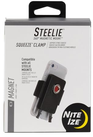 Nite Ize Steelie – Support magnétique de téléphone pour Tableau de Bord/Ventilation/Pare-Brise, Compatible avec MagSafe iPhone 12 Pro Max/Mini/Galaxy/Edge/Google Pixel et Plus Encore