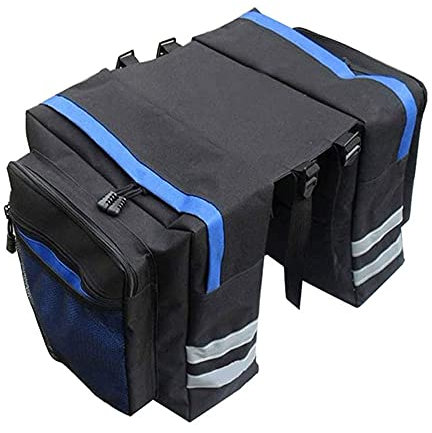 Fahrradtaschen Gepäckträger, Gepäcktaschen Fahrrad, Fahrradtaschen Gepäckträger Bag, Doppeltasche Fahrrad Wasserdicht, für die Rücksitz Aufbewahrung des Fahrrads, Blau