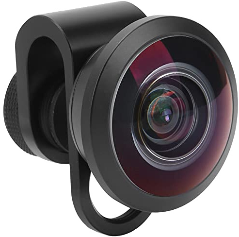 Shanrya Mobiltelefon-fisheye-objektiv, HD-distorsionsfri telefon externt fisheye-objektiv för iOS kuddar för smartphones