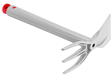 botle Pioche à Lame Droite en Plastique Robuste, Crochet Anti-Mauvaises Herbes, pioche de Jardinage, avec Deux têtes pour l'entretien et Les Mauvaises Herbes