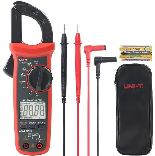 UNI-T UT201+ Stromzange Strommessgerät AC Strom 400A, AC/DC 600V Spannungsmesser Auto Ranging misst AC Strom, Spannung, NCV, Widerstände, Kontinuität, Dioden, Frequenz der AC Spannung und Strom