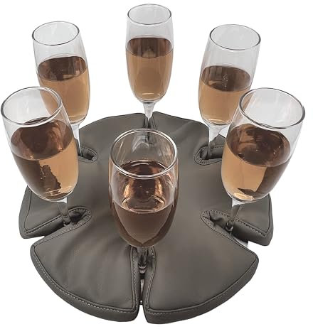 Glass Anchor - Der gut aussehende Weinglashalter für Boote, Picknicks, Festivals, Camping und Wohnmobile. Hält 6 Gläser. Keine Befestigungen nötig. Stoppen Sie das Verschütten!…