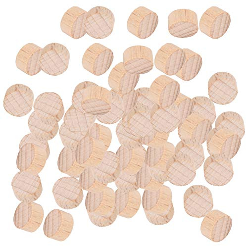 Fetta di Legno 100 Pezzi X 3 Sacchetti di Faggio Trucioli Rotondi Accessori Fai da Te Artigianato Wafer qualità Registro Dischi Colorati Artigianato Legno Non Finito (1 cm)